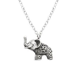 Sterling Silver Bali Elephant Necklace